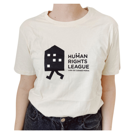 Liga za ľudské práva tričko Human Rights League Black icon Biela