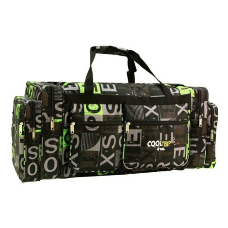 Zelená cestovná taška na rameno &quot;Alphabet&quot; - veľ. XL, XXL