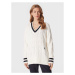 Tommy Hilfiger Sveter Varsity WW0WW38268 Biela Relaxed Fit