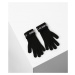 Rukavice Karl Lagerfeld Soft Knit Logo Gloves Čierna