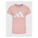 Adidas Funkčné tričko 3-Stripes HB6281 Ružová Regular Fit