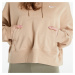 Mikina Nike NSW Women's Oversized Jersey Pullover Hoodie Hemp/ White