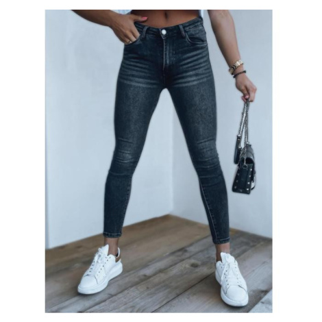 Čierne úzke džínsy s vysokým pásom DStreet