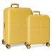 Sada luxusných ABS cestovných kufrov 70cm/55cm PEPE JEANS HIGHLIGHT Ochre, 7689523