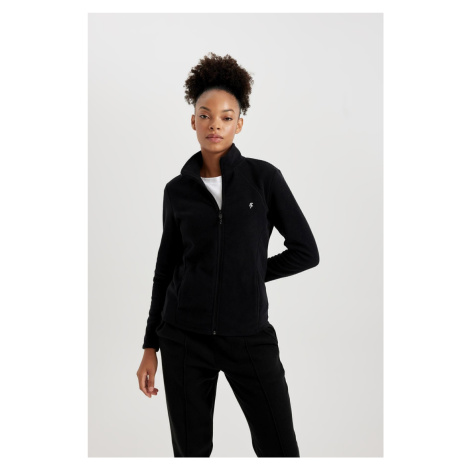 DEFACTO Fit Standard Fit Double Pocket Fleece Cardigan