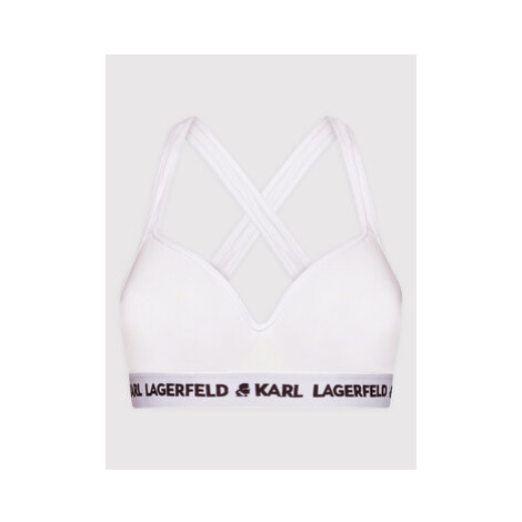 KARL LAGERFELD Podprsenka bez kostíc Logo 211W2109 Biela