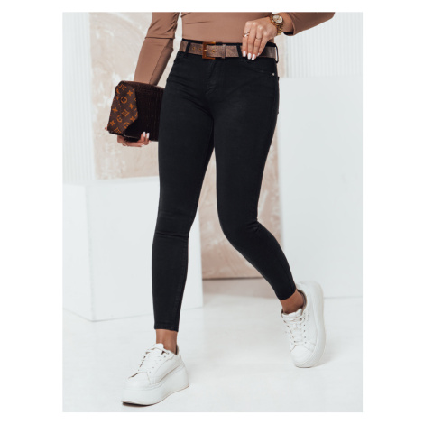 Spodnie damskie DENIMMEGA jeansowe czarne Dstreet