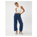 Koton Parachute Jeans Trousers With Pocket Waist And Leg Stopper Cotton