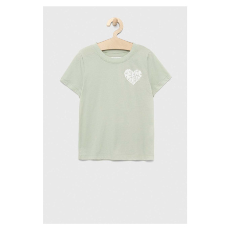 Detské tričko Abercrombie & Fitch zelená farba