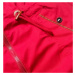 Krátka červená bunda parka s kapucňou (TLR335)