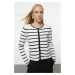 Trendyol Ecru Wide Pattern Soft Texture Knitted Cardigan