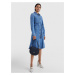 Modré dámske košeľové rifľové šaty so zaväzovaním v páse Tommy Hilfiger Fit & Flare
