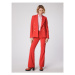 Simple Bavlnené nohavice SPD505-02 Červená Regular Fit