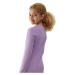 Dievčenské tričko s dlhým rukávom 4F JUNIOR LONGSLEEVE-JAW23TLONF141-52S-LIGHT VIOLET