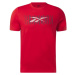 Reebok GS REEBOK LINEAR READ TEE Pánske tričko, červená, veľkosť