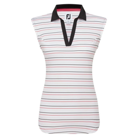 Footjoy Sleeveless Striped Lisle Black Polo košeľa