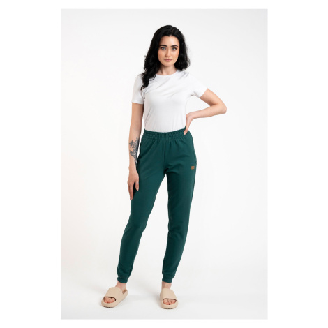 Women's long trousers Malmo - green Italian Fashion