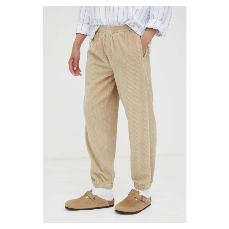 Bavlnené nohavice American Vintage béžová farba