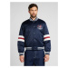 Tommy Jeans Prechodná bunda 'Varsity Explorer'  námornícka modrá / červená / biela