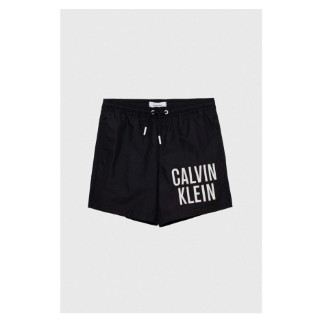 Detské plavkové šortky Calvin Klein Jeans čierna farba