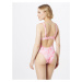 Calvin Klein Swimwear Jednodielne plavky  rosé / eozín / staroružová / biela