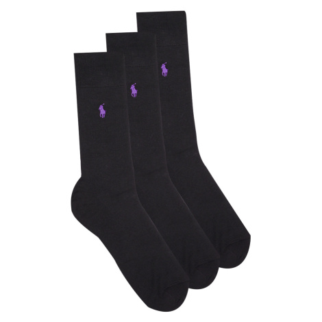 Polo Ralph Lauren  ASX91-MERCERIZED-SOCKS-3 PACK  Ponožky Čierna