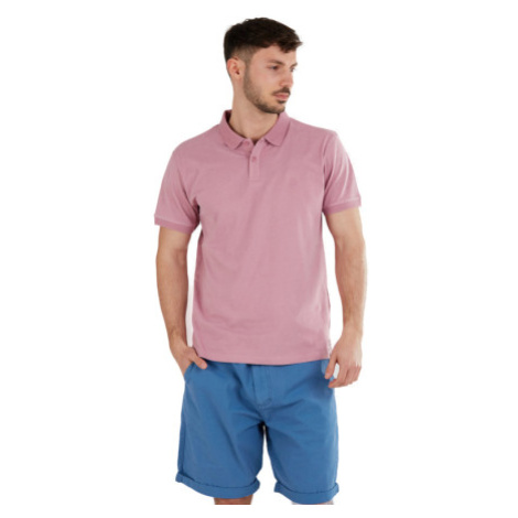 Pánske polo tričko s krátkym rukávom FUNDANGO Incognito Mono Poloshirt-345-raspberry