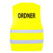 Korntex Passau Ordner Unisex reflexná vesta KX010O Signal Yellow