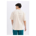 DEFACTO Oversize Wide Pattern Crew Neck Back Printed Short Sleeve T-Shirt