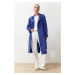 Trendyol Saks Oversize Belted Windbreaker Detailed Water Repellent Long Trench Coat