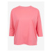 Ružové dámske basic tričko Fransa