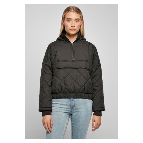 Women's Oversized Diamond Quilted Tug Jacket Black Urban Classics