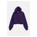 MIKINA GANT SHIELD CROPPED SWEAT HOODIE PANSY PURPLE