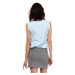 Letné šaty mini značkové BeWear bez rukávov krátke svetlo modré - Modrá - BeWear