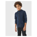 Boys' Sweatshirt Zipped Up Hoodie 4F - Navy Blue