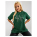 Dark green blouse plus size with application