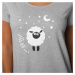 Nočná košeľa s krátkymi rukávmi s potlačou ovečky