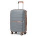 KONO British Traveller kabínový kufor polypropylén - sivá/hnedá - 36L