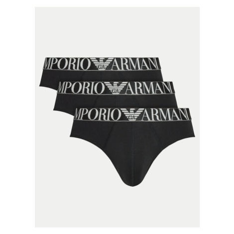 Emporio Armani Underwear Súprava 3 kusov slipov 111734 4F726 73320 Čierna