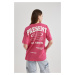 DEFACTO Oversize Fit Crew Neck Back Printed Short Sleeve T-Shirt