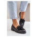 Women's patent leather moccasins S.Barski black