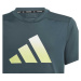 adidas TI TEE Chlapčenské športové tričko, tmavo sivá, veľkosť