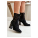 Women's Ankle Boots With Zipper Black Meriadne