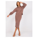 Light brown sweatshirt with midi skirt by Louis