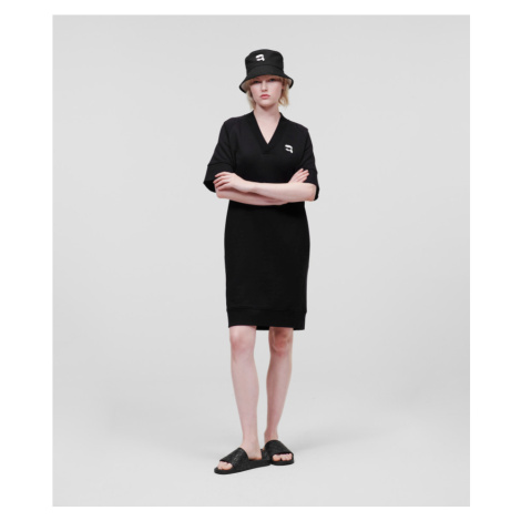 Šaty Karl Lagerfeld Ikonik 2.0 Sweat Dress Čierna