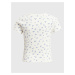 Krémové dievčenské vzorované tričko GAP