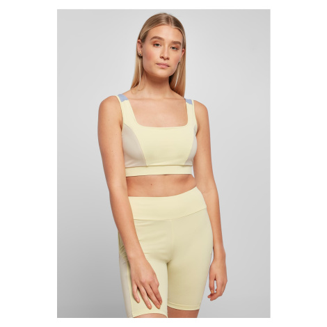 Women's bra Color Block soft-yellow/softseagrass/vablue