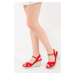 Fox Shoes Red Women's Wedge Heels Shoes