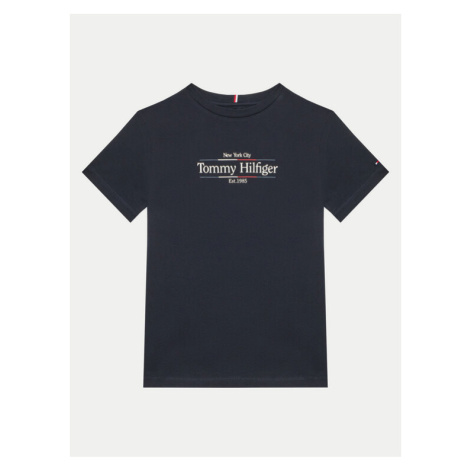 Tommy Hilfiger Tričko Icon Print KB0KB09158 Tmavomodrá Regular Fit