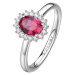 Brosway Elegantný strieborný prsteň Fancy Passion Ruby FPR75 54 mm